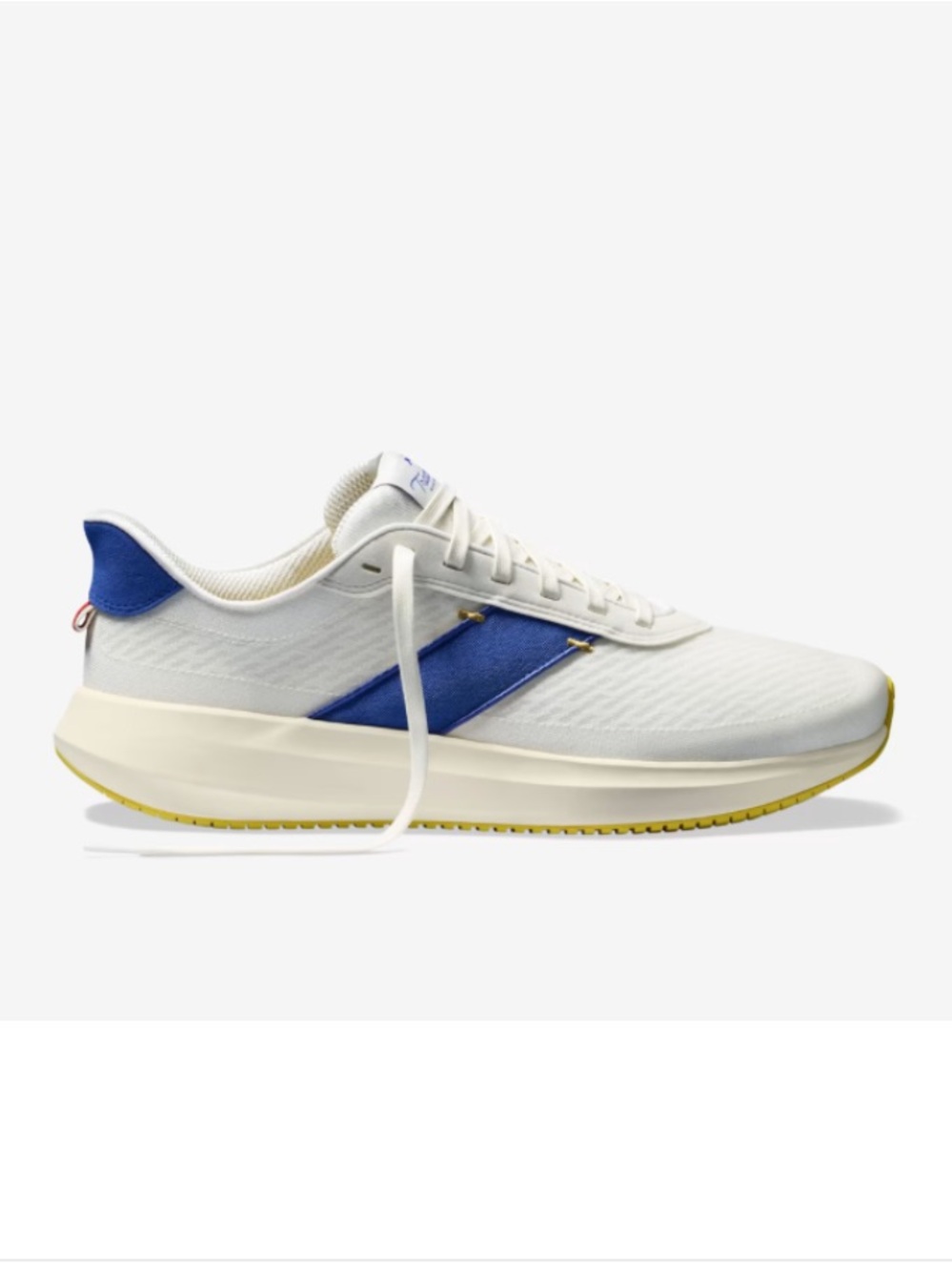 Women's Tracksmith Eliot Runner White & Royal I Yellow Sole 8.5